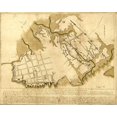 thumbnail image 2 of Vintage Maps 14x12 White Modern Wood Framed Museum Art Print Titled - British Defenses at Charlestown 1780, 2 of 4