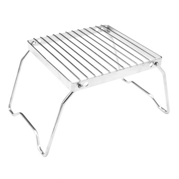1 x Camping Grill Grate Gas Stove Stand-Silver
