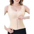 thumbnail image 3 of Liacowi Women Breathable Shapewear 4 In 1 Solid Color Front Buckle Corset Plus Size Chest Support Body Slimming Waist Trainer, 3 of 9