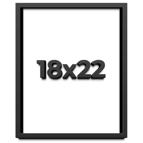 18x22 Shadow Box Frame Black | 2 Inches Deep Real Wood Contemporary Shadowbox Display Frame | UV