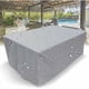 thumbnail image 1 of Funda para muebles de jardín, 210D, rectangular, resistente al agua, con cordón, para muebles de jardín, mesa de patio, cubierta para muebles, color plateado, 242 x 162 x 100 cm JAMW Sencillez, 1 of 5
