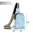 thumbnail image 2 of FORMRS Womens Crossbody Sling Bag Travel Daypack Shoulder Chest Backpack, Blue Snowflake, 2 of 7