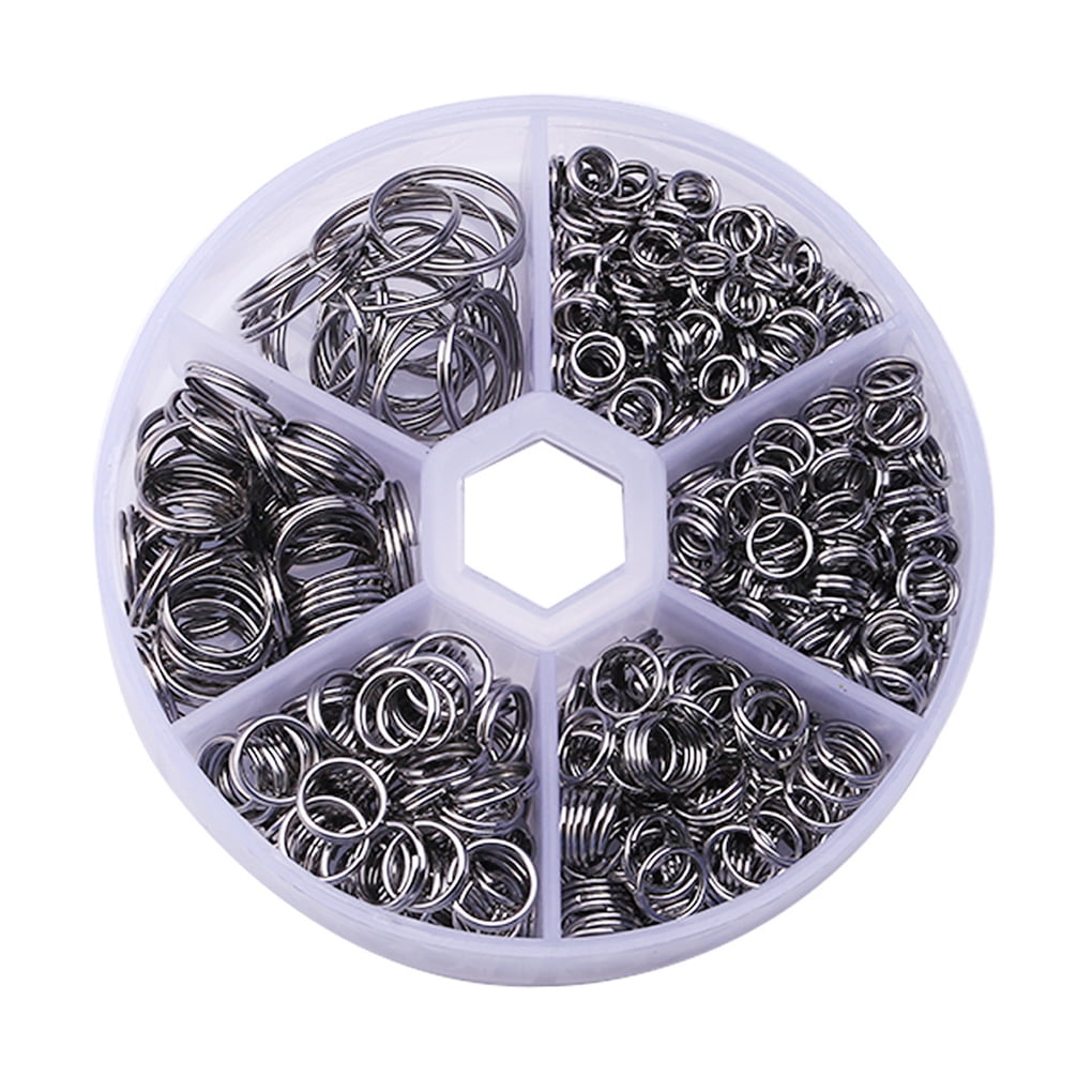 100Pcs Metal Round Split Rings Double Loop Ring Fishing Lures Tackle 6mm vgh 