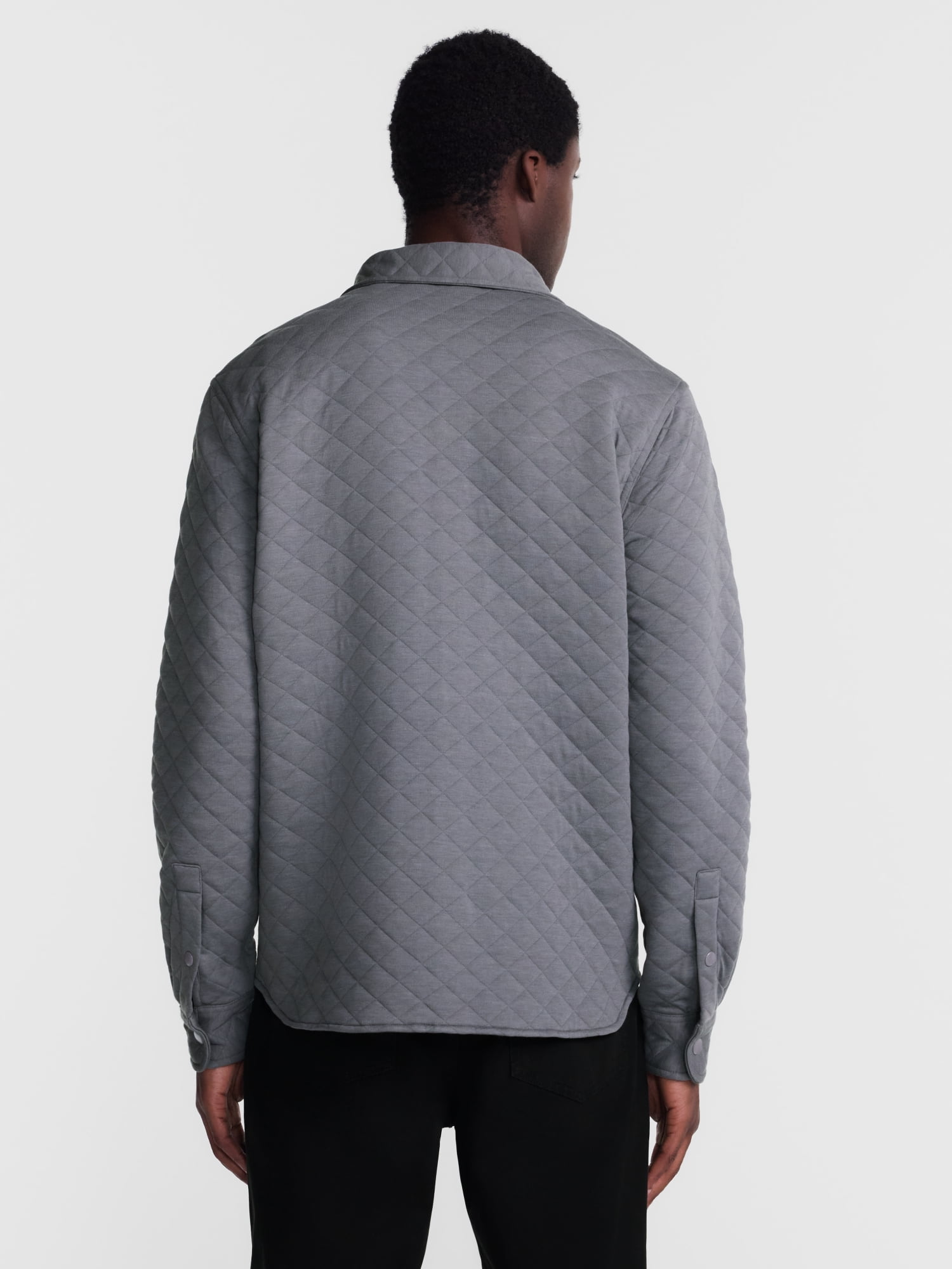 George Men's Quilted Overshirt with Long Sleeves, Sizes XS-4XLT