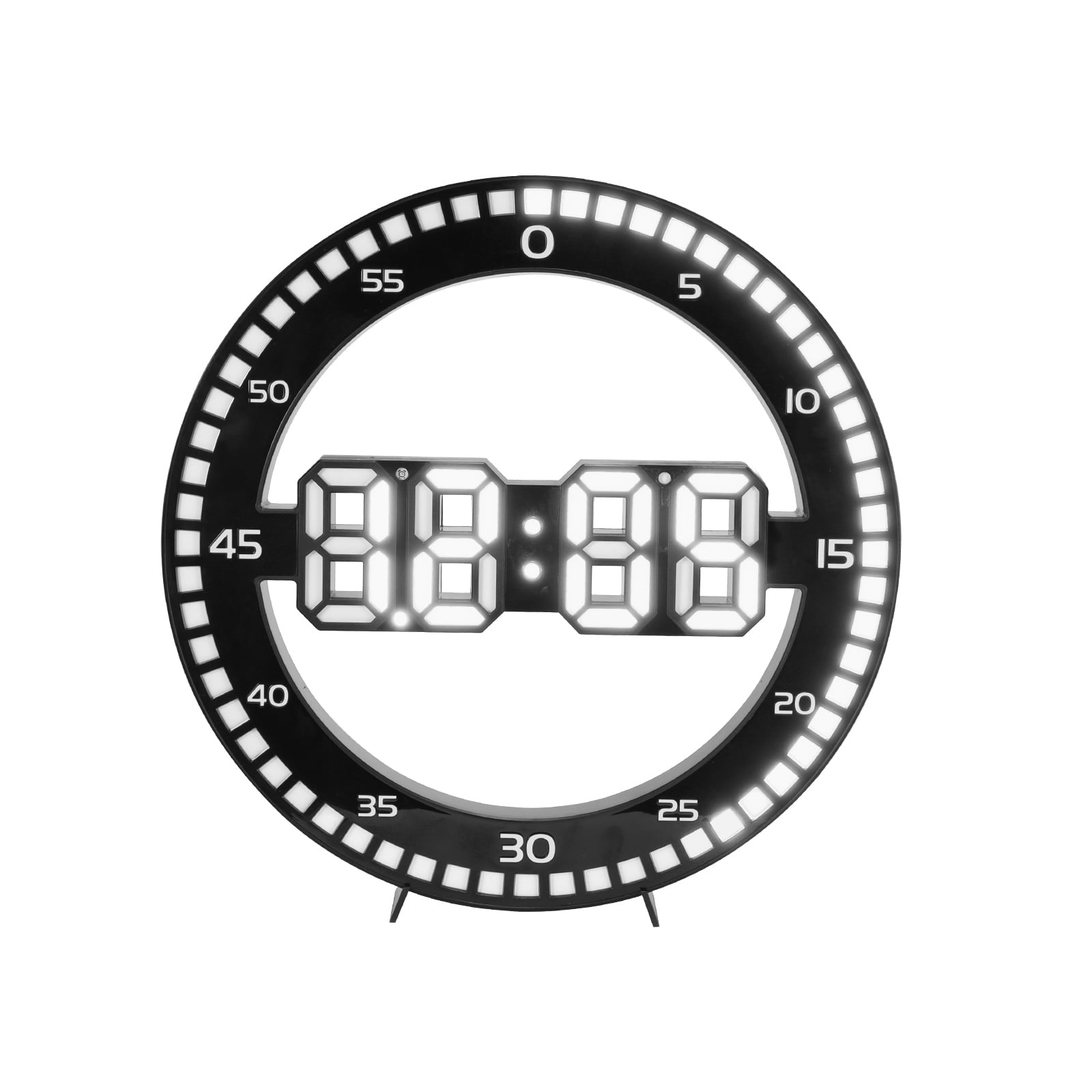 WREA 3D LED Wall Clock Digital Timer Nightlight Watch Alarm Clock For