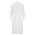 thumbnail image 4 of BinBiL Men's Muslim Clothes Durable Kaftan Robe Dubai Long Gown Ethnic Clothes,1pc Soft Robe White 10(XL), 4 of 9