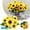 Z-A, variant on Fake Sunflower Heads with Stems, 7 Pcs Sunflower Artificial Flower Heads,Silk Sunflowers Heads for Party Baby Shower Wedding Decoration DIY Handicrafts Fall Chritmas Tree Decor(Yellow)