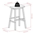 thumbnail image 2 of Winsome 3Pc Kingsgate High/Pub Dining Table with Saddle Stool - 94300, 2 of 5