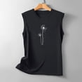 thumbnail image 4 of Jewelreauty High Neck Tops for Women Summer Sleeveless Floral Print Tank Top Casual Loose Fit Shirts Blouse (M, Black), 4 of 5