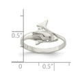 thumbnail image 2 of 925 Sterling Silver Solid Polished Dolphin Ring Size 7 Band Style-Ring for Women - 2.0 Grams, 2 of 2