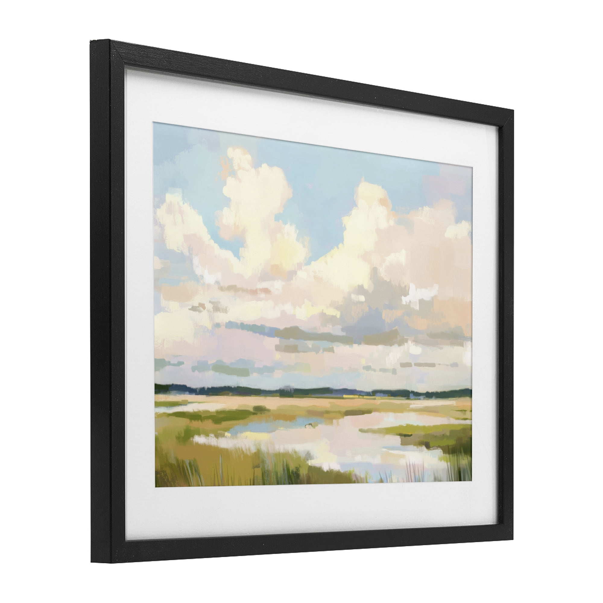 Stupell Industries Lowcountry Marsh at Dawn Black Framed Print Under Glass, design by LSR Design Studio