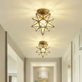 thumbnail image 2 of Bxaolu Ceiling Light, Semi Flush Mount Ceiling Light Small Chandelier for Kitchen Hallway Entrance Balcony Dining Rooms Living Rooms Bar Farmhouse (Gold), 2 of 6