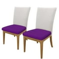 thumbnail image 2 of Junzan Purple Print Dining Chair Seat Covers, Stretch Fitted Dining Room Upholstered Chair Seat Cushion Cover, 2 of 9