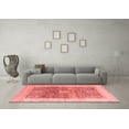 thumbnail image 3 of Ahgly Company Machine Washable Indoor Rectangle Abstract Red Modern Area Rugs, 7' x 9', 3 of 4