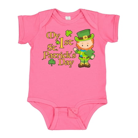 

Inktastic My First St. Patricks Day- Leprechaun and Shamrocks Gift Baby Boy or Baby Girl Bodysuit