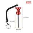 thumbnail image 2 of Uxcell 8mm x 80mm Weight Stack Pin with Pull Rope Magnetic Strength Training Equipment Accessories Red 2 Pack, 2 of 5