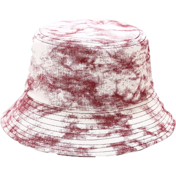 CoCopeaunts Tie Dye Bucket Hat for Men Outdoor Sun Protection Women Foldable Fisherman Hat Sport Street Daily Summer Sun Hat