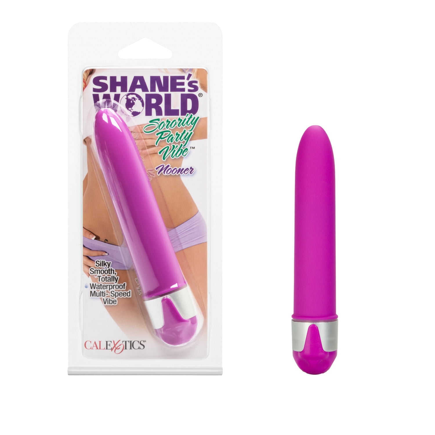 California Exotic Novelties CalExotics Shane's World Sorority Party Silky Smooth Multi-Speed Nooner Vibrator - Purple
