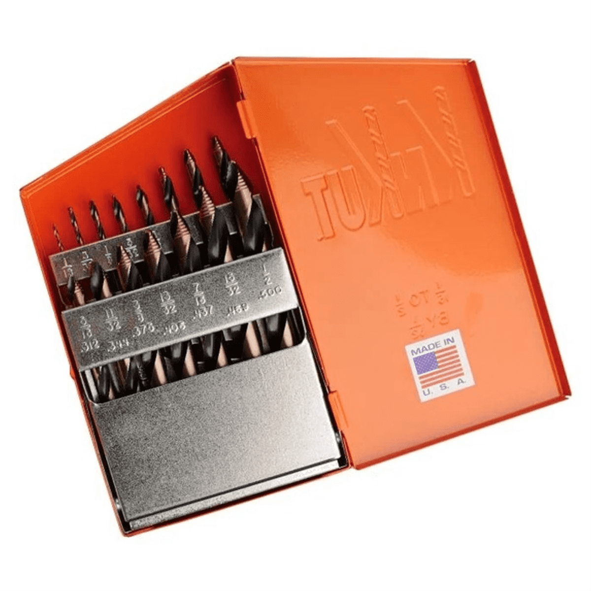KnKut 15 Piece Mechanics Length Step Point Drill Bit Set 1/16"-1/2" by 32nds