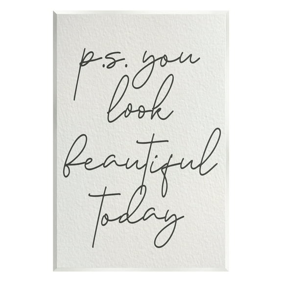 Stupell Industries Uplifting You Look Beautiful Inspirational Painting Unframed Art Print Wall Art, 10 x 15