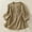 Khaki, variant on Linen Shirt for Women Embroidered Boho Floral V Neck Button Down Blouses 3/4 Sleeve Summer Loose Casual Tee Tops