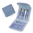 thumbnail image 1 of Manicure Set Nail Clipper Set Pedicure Kit Manicure Kit Professional Nail Kit 12 in 1 For Toenail Fingernail - Blue, 1 of 6