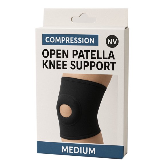 Compression Open Patella Knee Support- Unisex- Medium