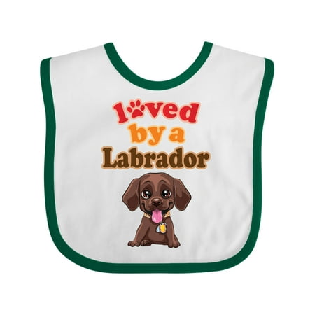 

Inktastic Labrador Chocolate Lab Gift Baby Boy or Baby Girl Bib