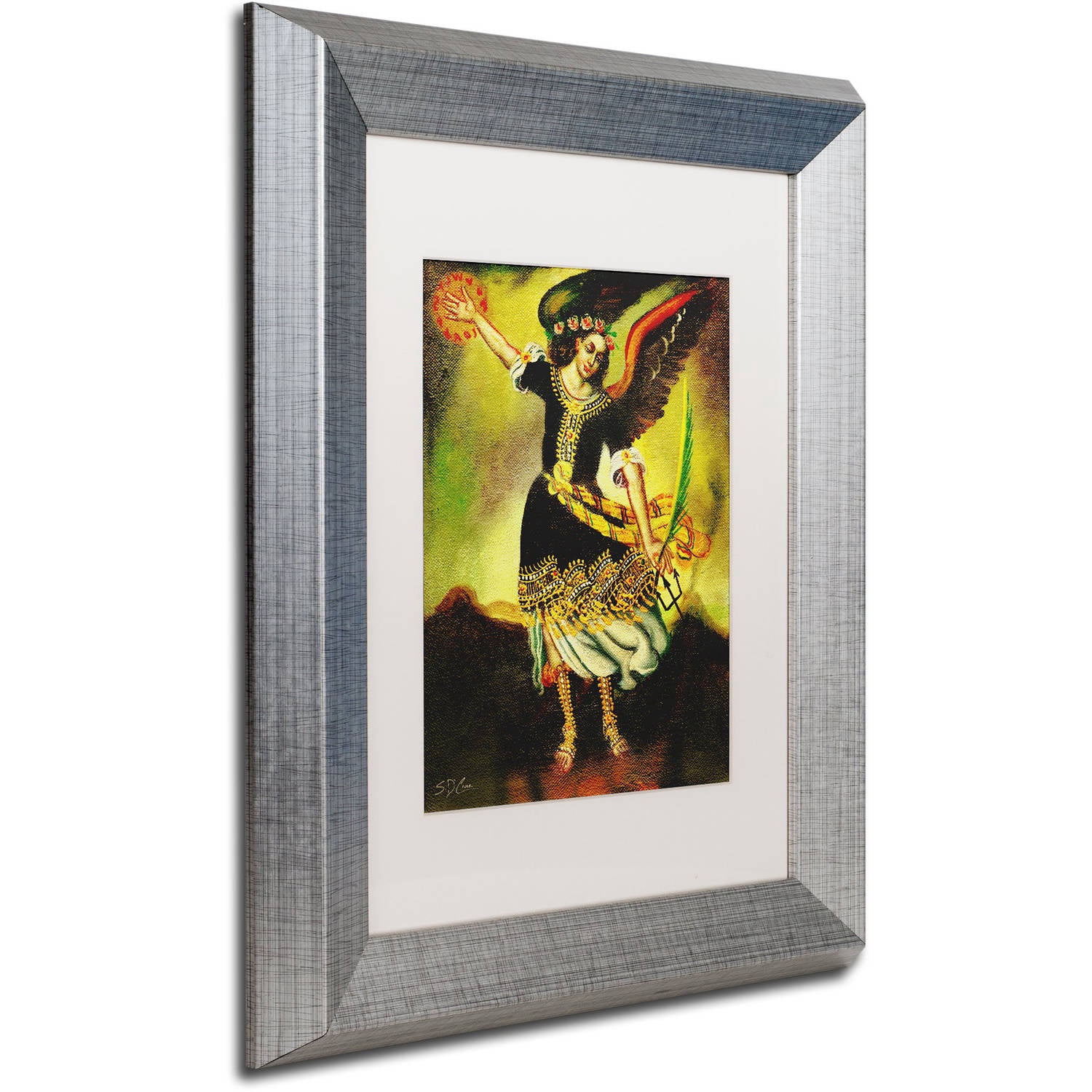 Trademark Fine Art "An Angel" Canvas Art by Masters Fine Art, White Matte, Silver Frame