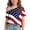 Z2-Multicolor-frostluinai summer tops, variant on Off Shoulder American Flag Tee Kids Adjustable Strap Short Sleeve Patriotic Shirt Lightweight Summer Graphic Tees
