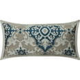 thumbnail image 6 of Nanshing Reina 7 Piece Traditional Damask Comforter Set, Blue, King, 6 of 7