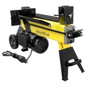 4-Ton Yellow Electric Log Splitter | Powerful Hydraulic Electric Wood Splitter with 15 Amp Motor | Splits Logs up to 15 Inches Long and 10 Inches Wide | Portable Design with Industrial Wheels