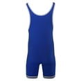 thumbnail image 2 of MATMAN #83 Adult Double Knit Nylon Singlet, Color: Royal/White, Size: XS (83-ROY/WHT-XS), 2 of 2