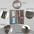 thumbnail image 2 of Wallet for Women Large Capacity Credit Card Holder Rfid Wallet Women Double Zipper Pocket Ladies Bifold Wristlet Clutch Leather Wallet,Black, 2 of 7