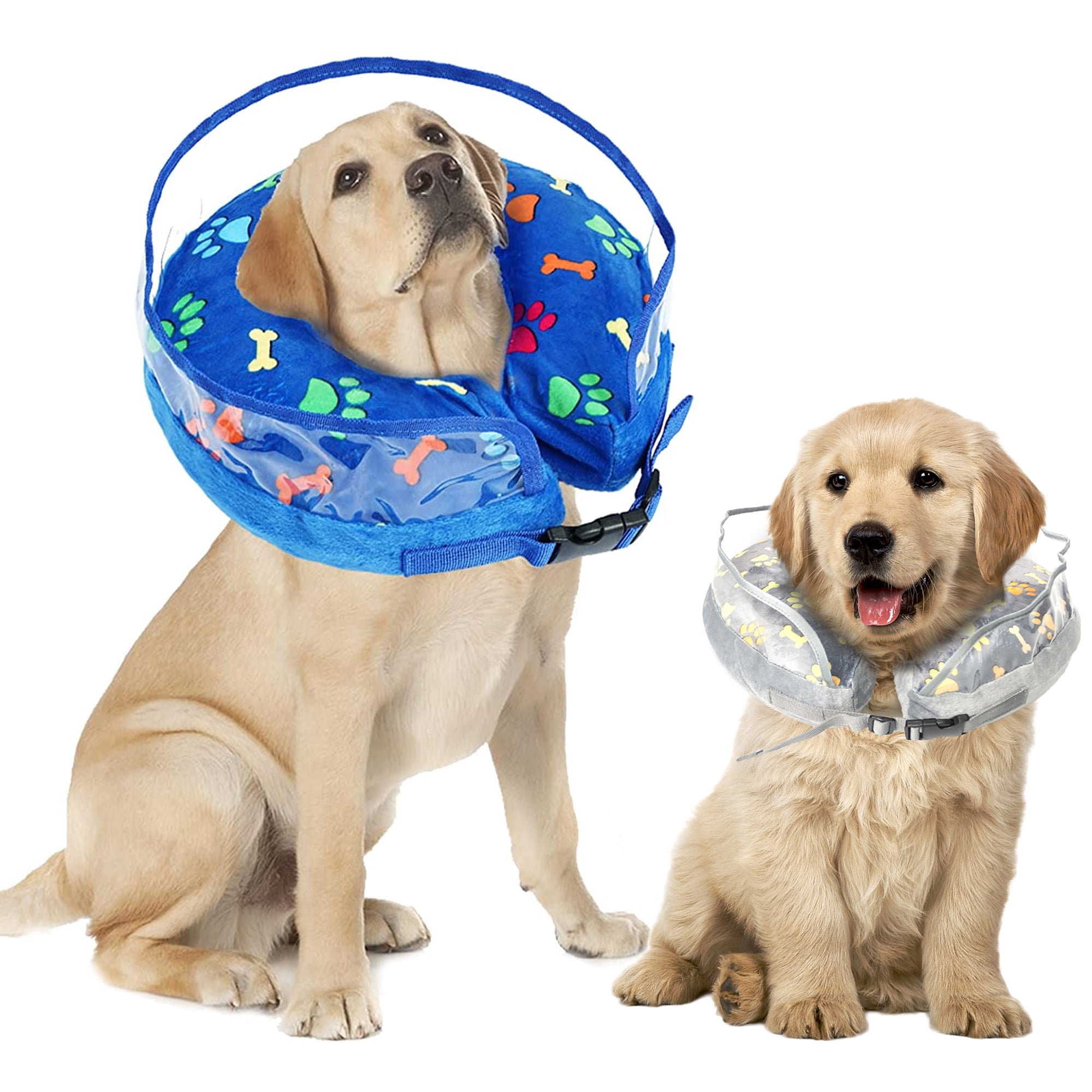 Dog Cone, Inflatable Dog Cone for Small, Medium and Large Dogs, Soft