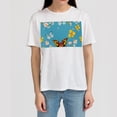 thumbnail image 4 of Tshirts Shirts for Men,Tshirts Shirts for Women,Butterfly Blue Background Flowers,2XL, 4 of 5