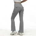 thumbnail image 2 of Pantalones casuales acampanados con bolsillos para mujer - Athleisure/yoga, poliéster, todas las estaciones, S-XL, 2 of 8