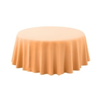 Round 84" Peach Plastic Table Cover, by Way To Celebrate