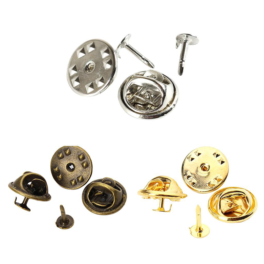 China Factory 120Pcs Brass Lapel Pin Backs, Tie Tack Pin, Butterfly Clutch,  Brooch Findings 10x5mm, Pin: 1mm, Stop: 11x6mm in bulk online 