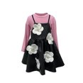 thumbnail image 4 of Ensemble 2 Pcs Rose Garçon Fille Enfants Fille Garçon Assorti Chandail à Manches Longues T-Shirts Robe pour Enfant Col Rond Imprimé Floral Mini Petit Chaud 2 Pcs Uni Hiver Automne T-Shirts 2 Pcs 2025 3 Ans, 4 of 5
