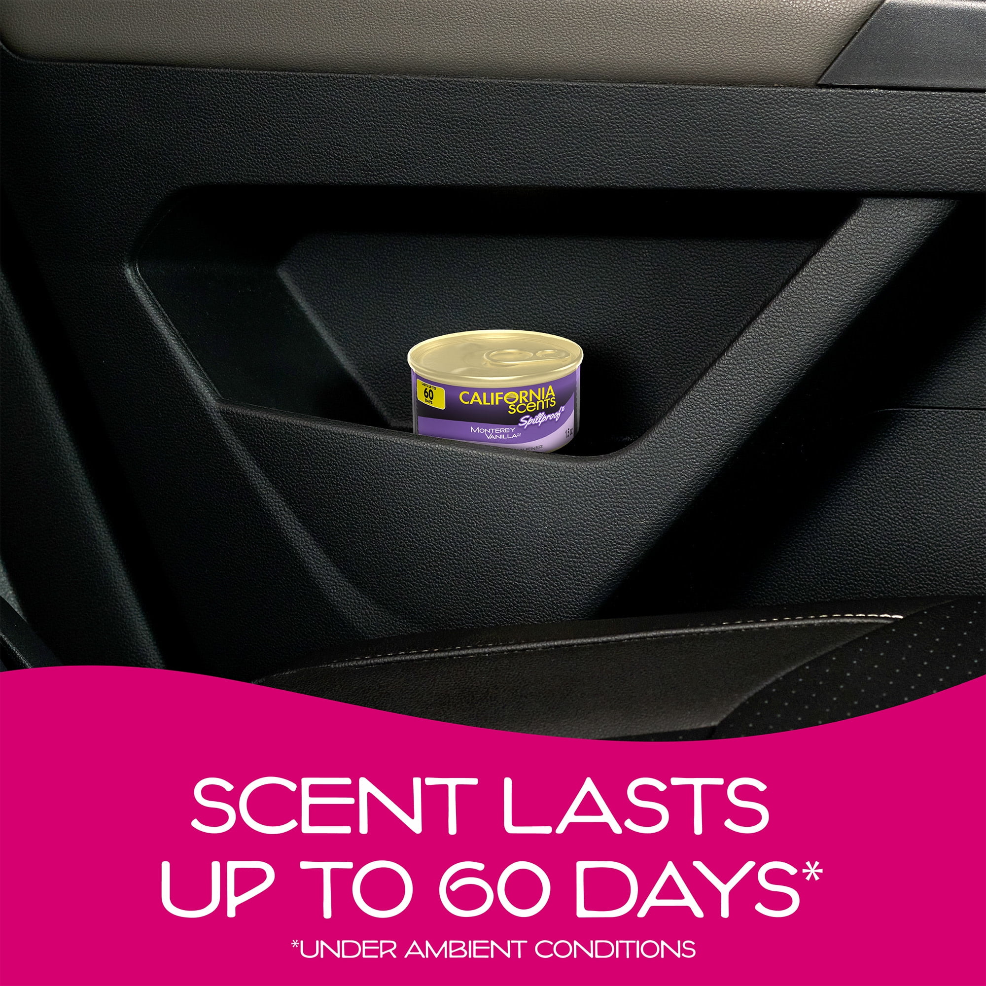 (2 pack) California Scents Car Scents Spillproof Solid Air Freshener Cans, Assorted Scents, 1.5 oz, 18 Count
