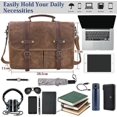 thumbnail image 3 of 2024 New Men's Shoulder Bag Briefcase Laptop Bag Waterproof Canvas Large Work Bag Shoulder Bag Men's Women's, 3 of 5