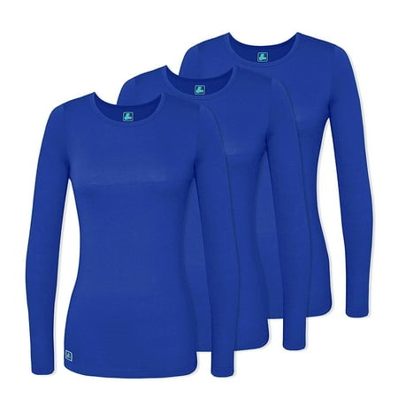

Adar Underscrubs for Women 3 Pack - Long Sleeve Underscrub Comfort Tee