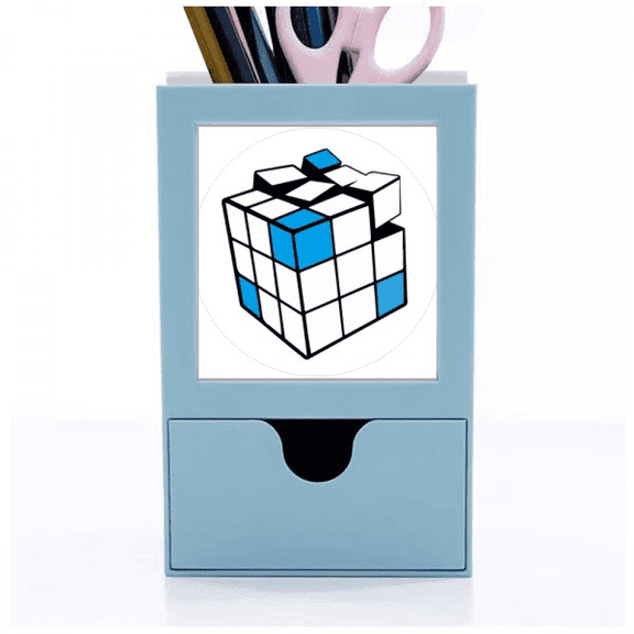 Magic Cube Color Toy Art Deco Fashion Desk Supplies Organizer Pen Holder Card