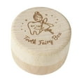 thumbnail image 1 of Caja de hada de los dientes, caja de madera para guardar dientes de bebé, caja de recuerdo de cabello fetal para regalo de cumpleaños para niños y Estilo B, 1 of 10