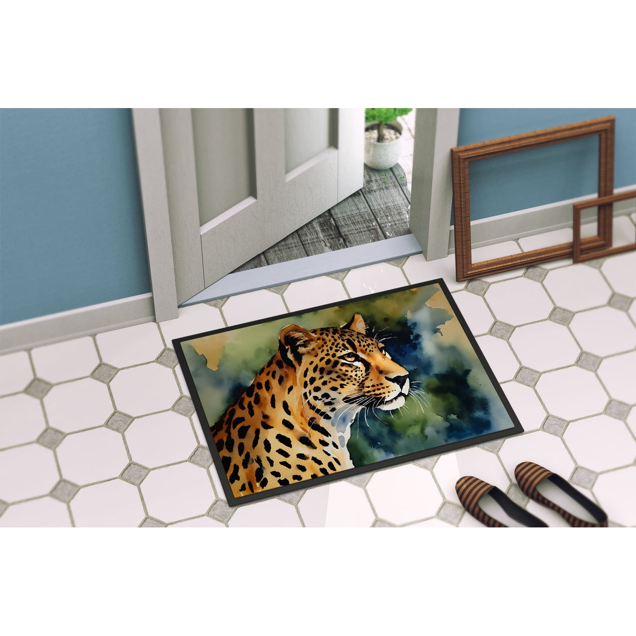 Leopard Doormat 27 in x 18 in