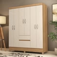 thumbnail image 1 of Closet Ropero de 6 Puertas 2 Cajones Color Blanco/Café Modelo 62920-140, 1 of 12
