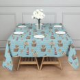 thumbnail image 3 of Blue Highland Cow Bathtub Starfish Pattern Square Tablecloth,Waterproof Square Table Cover,Wipeable Spillproof Washable Table Cover for Home Kitchen Party Decor 60"x60"(152x152cm), 3 of 6