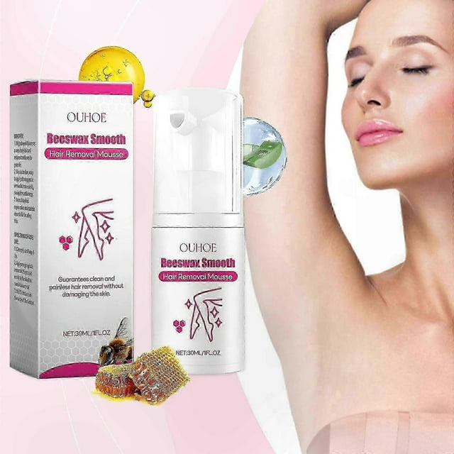 Smooth Skin Hair Removal Foam, Gentle Formula for Body, Easy Rinse Wax Spray, Ideal for Sensitive Areas