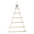thumbnail image 1 of Décorations suspendues en bois avec étoile et corde pour sapin de Noël mural, 1 of 4